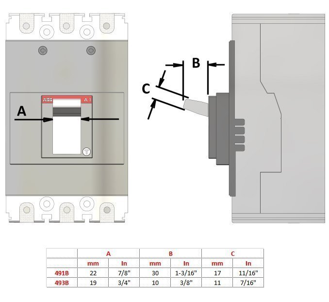 491B v 493B Master Lock Breaker Lockout Selection - Total Lockout