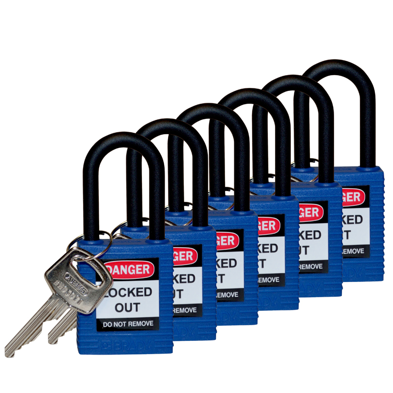 Brady-Ribbed-Body-Safety-Padlock-Red-Nylon-Shackle-PLO-813593