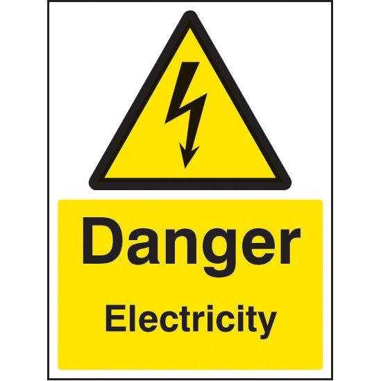 'Danger Electricity' Lockout Sign