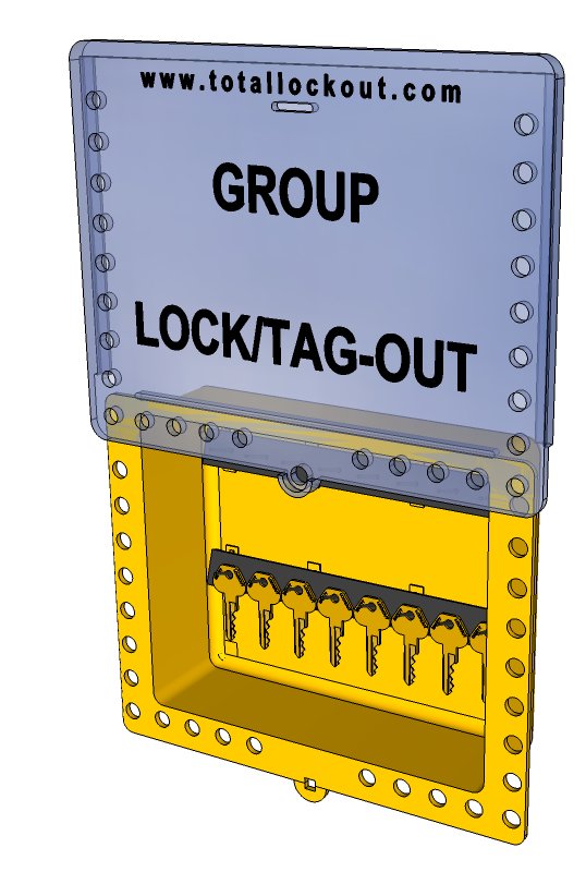 Steel Group Lockout Box - Sliding Lid - Image 3