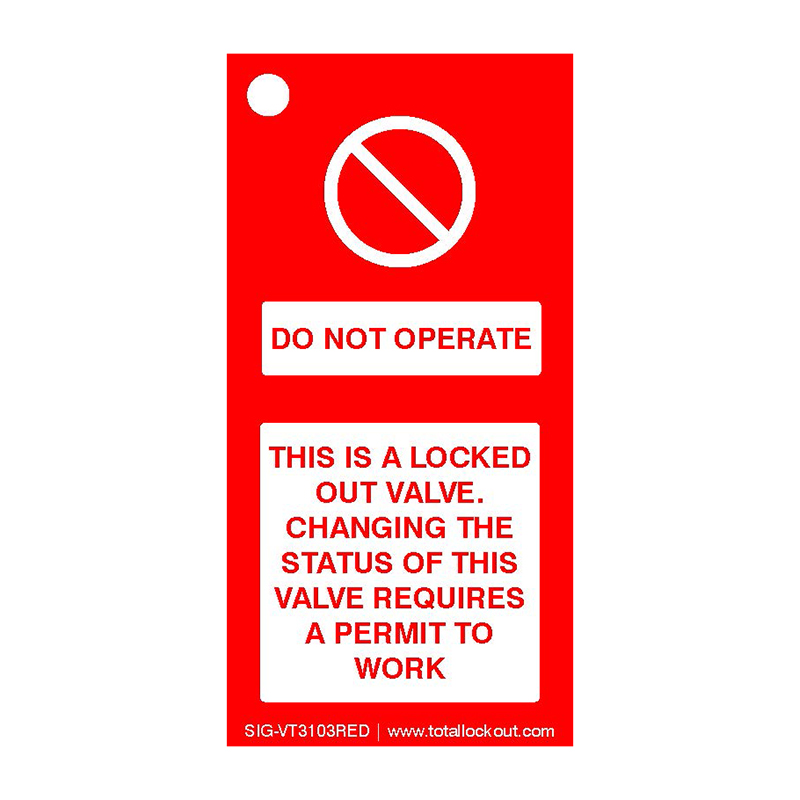 Do Not Operate Valve Position Tag (Pack of 100) - Image 2
